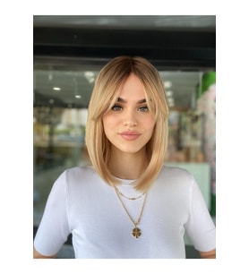 Luxury Kısa Ombreli Perçemli Peruk