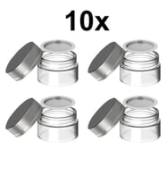 10 Adet 35 ml Boş Şeffaf Cam Seyahat Krem ve Organizer Kavanozu Kozmetik Kutu