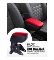 Üniversal Sürgülü Kolçak Oto Kol Dayama Kırmızı