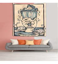 Ace Of Cups Leke Tutmaz Kadife Dokulu Kumaş Duvar Örtüsü Duvar Halısı Tapestry (Mavi)