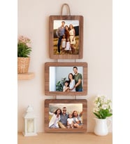 Ahşap 3’lü İpli 15x21 cm Fotoğraf çerçevesi Kemençe
