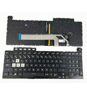 Asus TUF Gaming F15 FX506L ile Uyumlu Notebook Klavye - Siyah - TR - Backlit - RGB