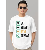 Tasarım Fitness Bodybuilding Sporcu Gym Baskılı Unisex Oversize Tişört