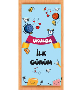Okulumda İlk Günüm Temalı Fotoğraf Panosu Branda 100x200