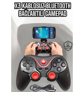 Game Stick Android Uyumlu Gamepad X3 Standlı Oyun Kolu Bluetooth Bağlantılı
