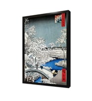 Japonyada Kış Çerçeveli Mdf Tablo