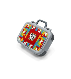 CORAL HIGH 39283 KIDS RENKLİ BLOK DESENLİ 2 BÖLMELİ PASLANMAZ ÇELİK YEMEK KABI