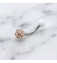 FerizZ 316L Çelik Zirkon Taşlı Top Piercing PRC-205