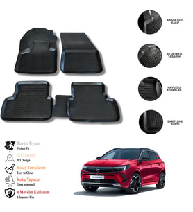 Opel Grandland X 2022 3D Havuzlu Paspas OTL