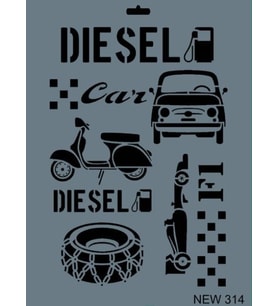 Rich New Seri N-314 Stencil 35x25 cm