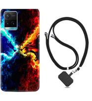 Vivo Y11S Y21S Y20 Y20S Y70 Kılıf Boyun Askılı Silikon Red Blue Leon 1714