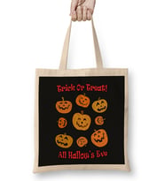 Trick Or Treat All Hallows Eve Bez Çanta Uzun Saplı