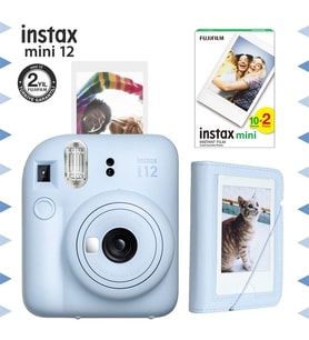 Instax mini 12 Mavi Fotoğraf Makinesi-20'li Film ve Mini Albüm Seti