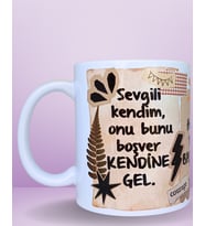 Sevgili Kendim Özel Tasarım Hediyelik Porselen Kupa