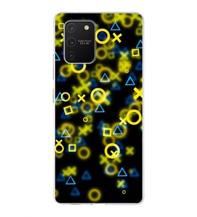 Samsung Galaxy S10 Lite Uyumlu Kapak Semboller Tasarımlı Şeffaf Silikon Kılıf