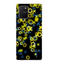 Samsung Galaxy S10 Lite Uyumlu Kapak Semboller Tasarımlı Şeffaf Silikon Kılıf