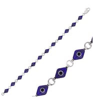 NAZAR 925 AYAR GÜMÜŞ BİLEKLİK (Karışık)