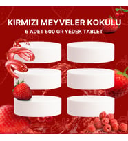 3 Adet 2x500Gr - KIRMIZI MEYVELER - Nem Alıcı Rutubet Giderici Yedek Tablet