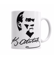 Atatürk İmzalı (2) Kupa Bardak Porselen
