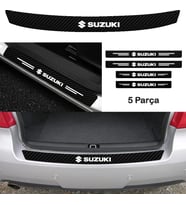 Suzuki Swift İçin Uyumlu Aksesuar Oto Bağaj Ve Kapı Eşiği Sticker Set Karbon