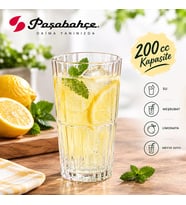 Paşabahçe 200 CC Meşrubat Bardağı Şeffaf Cam Su Meyve Suyu Limonata Bardağı