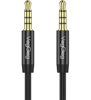 3.5mm Jack TRRS Hi-Fi Örgülü AUX Mikrofon ve Ses Kablosu 3 Metre