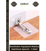 Özel Üretim Deprem Çocuk Güvenliği Kilitli Kendinden Yapışkanlı Mobilya Sabitleme Aparatı 1 Adet