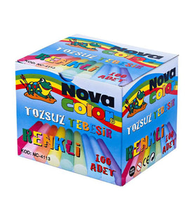 Nova Color 100lü Tozsuz Tebeşir Renkli NC4113