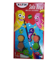 21 li Sulu Boya ve Suluboya Fıçası 1 Adet 21 Renk Suluboya (Karışık)