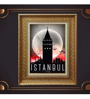 Gold Altın Kalın Çerçeveli Paspartulu Tablo s807