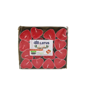 16PCS KALPLİ - KIRMIZI TEA LİGHT MUM (5680)