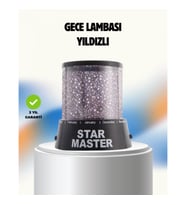 Yıldız ve Galaksi Efektli Renk Değiştiren LED Projektör Gece Lambası