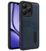 Realme Note 50 4G Kılıf Sara Kartvizitli Deri Kılıf - Lacivert