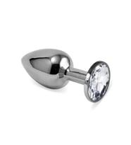 Silver Large Beyaz Kristal Taşlı Metal  Plug-af4173-4
