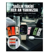 Mey İthalat® 7'li Kordon Setli Akıllı Saat Bluetooth Görüşme Bildirim Destekli Çok Fonksiyonlu Smart