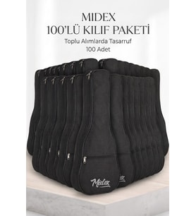 Midex CS-21A-100X Soprano Ukulele Çantası 100'lü Paket Kaliteli Siyah Kılıf (100 Adet)