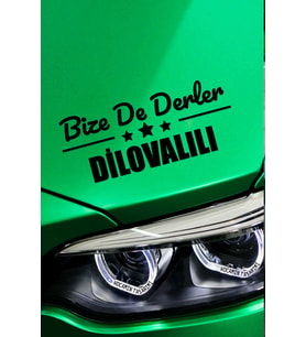 Kocaeli Dilovası Siyah Araç Sticker  Kocaeli Bize De Derler  Dilovalılı 40x15 cm Oto Sticker
