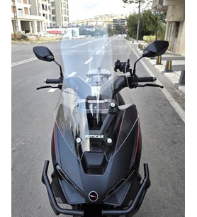MOTOCAM RKS Lince 125 Ön Cam 2021-2026 Model 55cm Şeffaf Renkli 4mm KISA