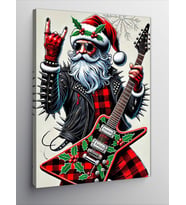 Kanvas Tablo Noel Baba ve Gitar