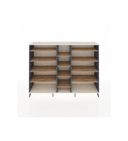 Hyperion Dolap 11 Raflı  220x44x163 Antrasit-Aytaşı/Çam