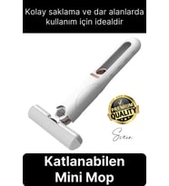 Premium Mini Kelebek Mop Portatif Temizlik Seti Pratik Cam Yüzey Silme Aparatı Taşınabilir Küçük