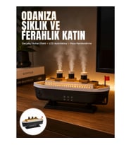 Mey İthalat® Ultra Sessiz Titanik Gemi LED Işıklı Aroma Difüzörü Oda Nemlendirici Yeni Nesil