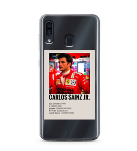 Samsung Galaxy A20/A30 Uyumlu Carlos Sainz Desenli Şeffaf Telefon Kılıfı