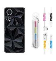 Huawei Nova Y70 Y90 Nova 9 SE  Kılıf Kablo Koruma Spiral Silikon Prizmalar 1782