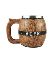 Ahşap Görünümlü Fıçı Bira Kupası Beer