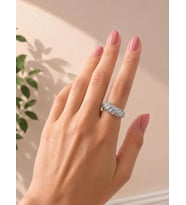 Taşlı Sıralı Silver Yüzük