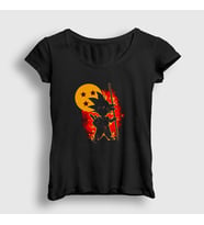 Presmono Kadın Siyah Kid Goku Anime Dragon Ball T-Shirt 236453tt