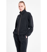 Kadın Fermuarlı Sweatshirt 25N-2101 (Siyah)