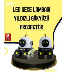 Otomatik Döner Slaytlı Üç Parlaklık Ayarlı Projektör Lamba (Çok Renkli)