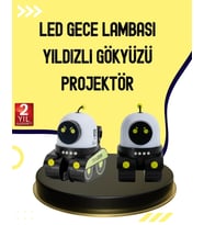 Otomatik Döner Slaytlı Üç Parlaklık Ayarlı Projektör Lamba (Çok Renkli)